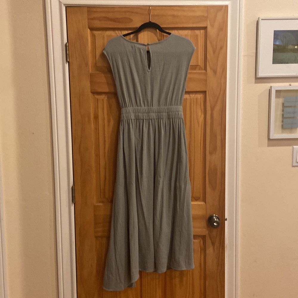 Apiece apart Marietta dress Eucalyptus Green Gauze Modern midi LARGE - Picture 5 of 5